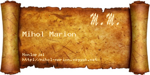 Mihol Marion névjegykártya
